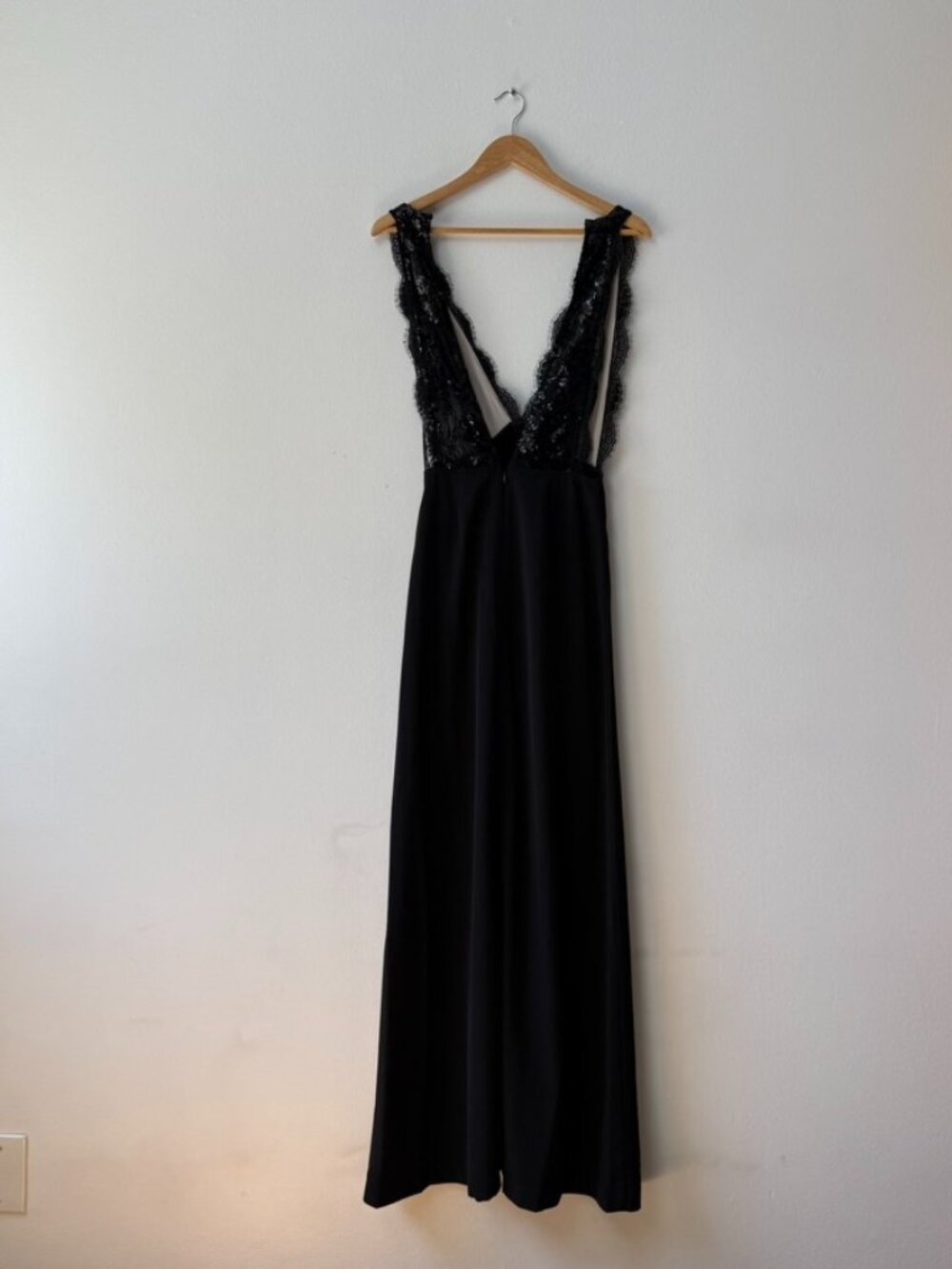 Ramy Brook Chantal Sequin Lace Gown Black Size 0